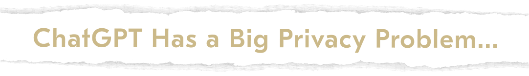 ChatGPT Has a Big Privacy Problem